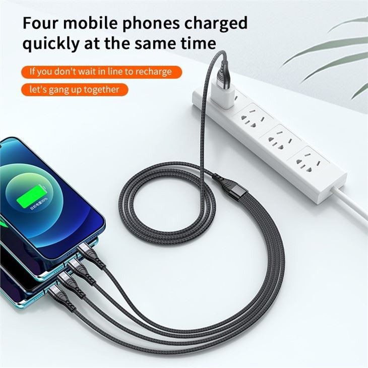 Newest 6A Super-fast 4in1 Multiple Charge Cable